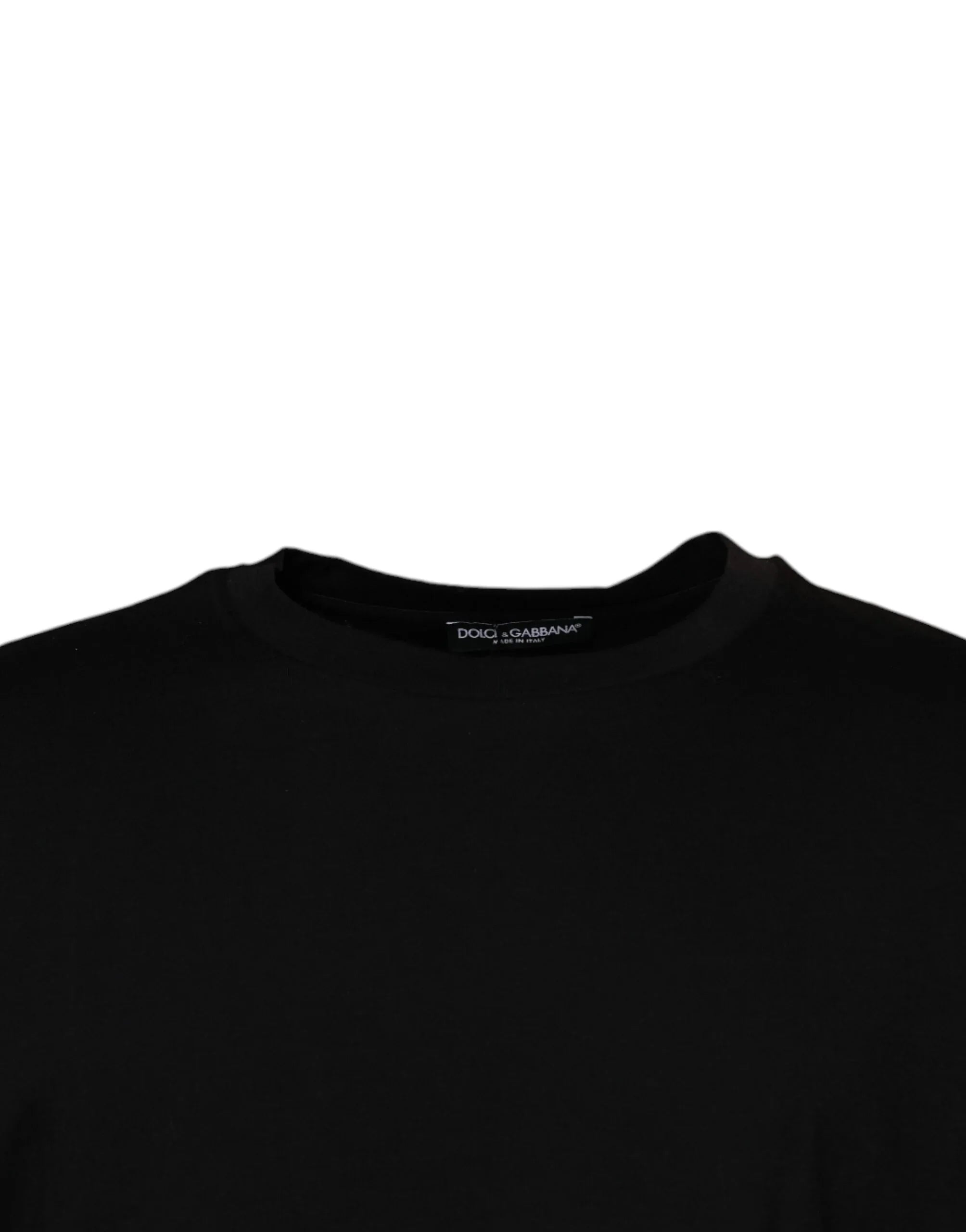 Dolce & Gabbana Black Crew Neck Short Sleeve T-shirt - Zeiniez
