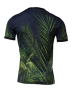 Dolce & Gabbana Blue Tree Print CrewNeck Short Sleeve T-shirt - Zeiniez