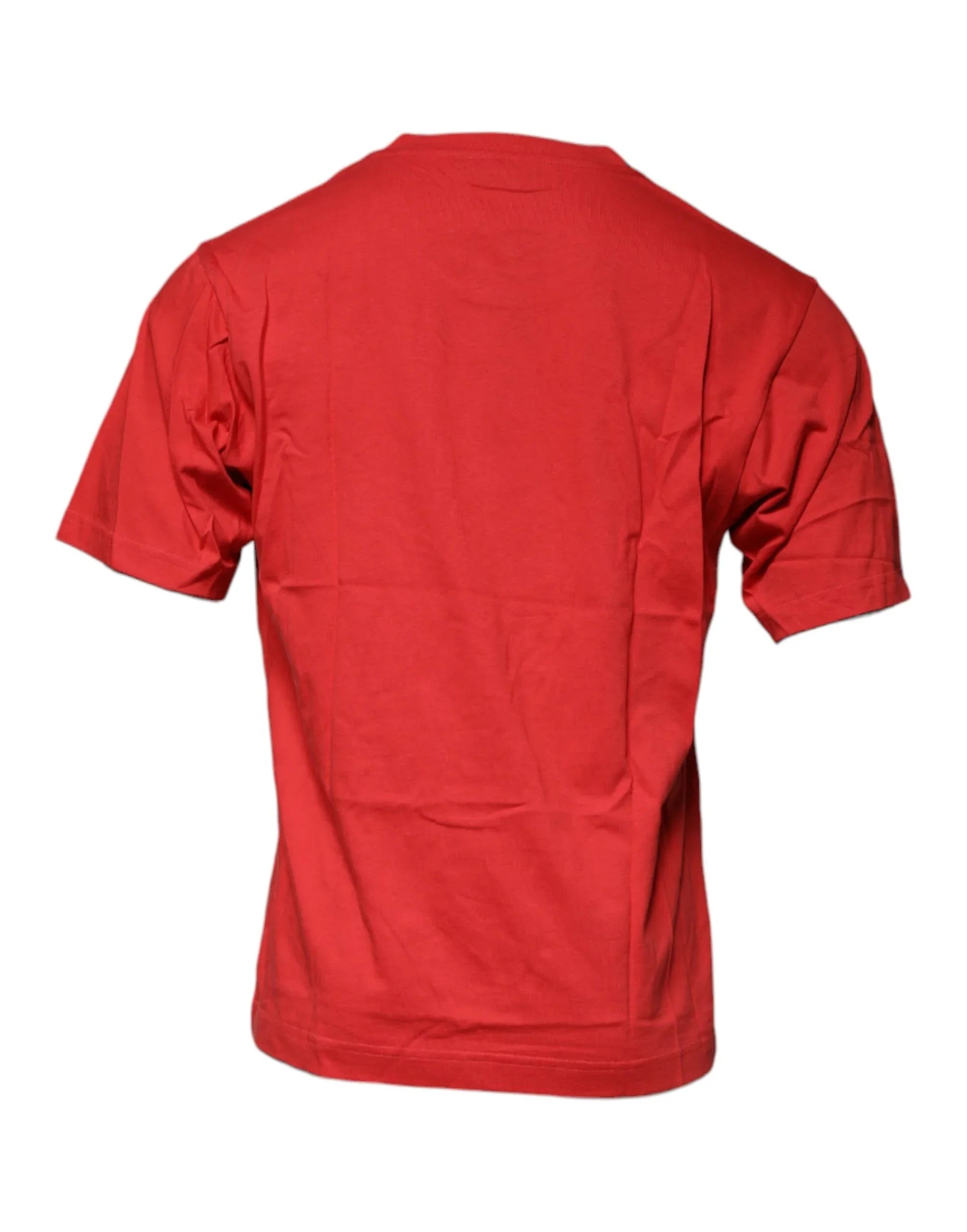 Dolce & Gabbana Red DG Logo Cotton Crew Neck T-shirt - Zeiniez