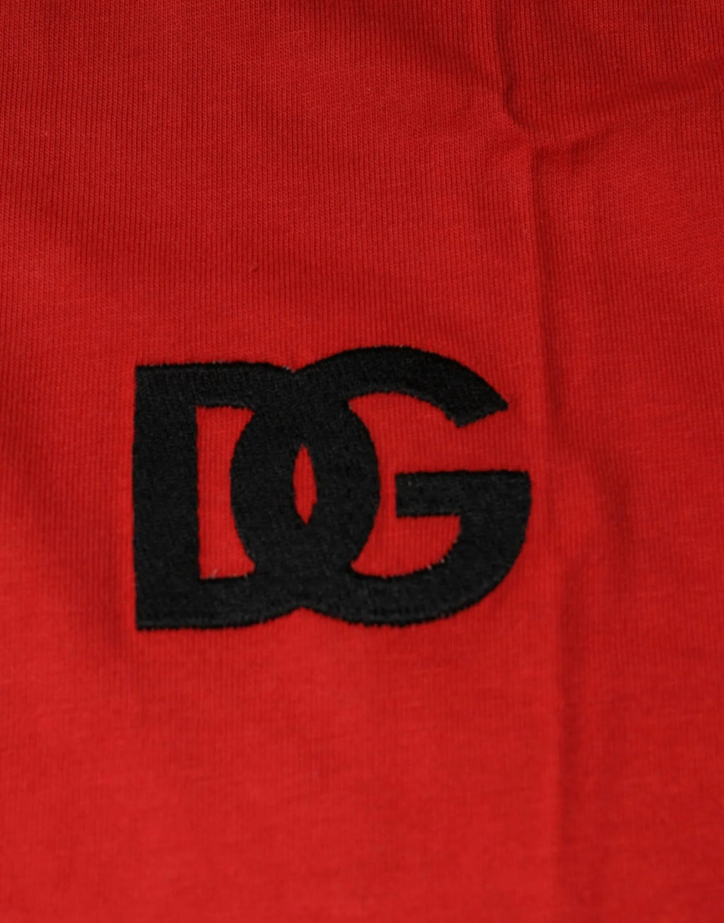 Dolce & Gabbana Red DG Logo Cotton Crew Neck T-shirt - Zeiniez