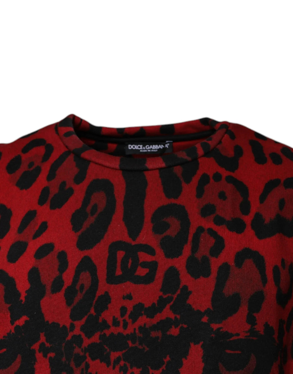 Dolce & Gabbana Red Leopard Print Cotton Sleeveless T-shirt - Zeiniez