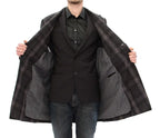 Dolce & Gabbana Gray Double Breasted Coat Jacket Dolce & Gabbana