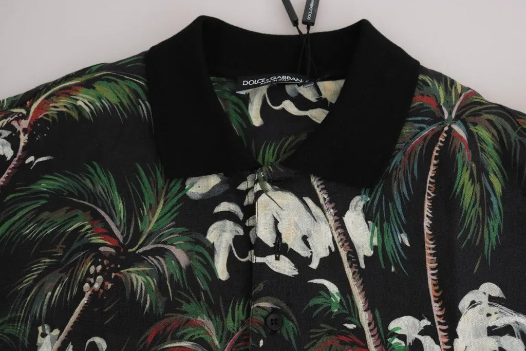 Dolce & Gabbana Black Volcano Sicily Short Sleeve T-Shirt - Zeiniez