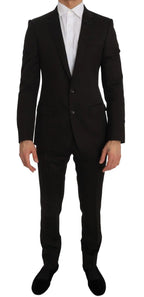 Dolce & Gabbana Brown Wool Crystal Bee Slim Fit MARTINI - Zeiniez