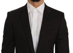 Dolce & Gabbana Brown Wool Crystal Bee Slim Fit MARTINI - Zeiniez