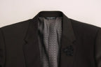Dolce & Gabbana Brown Wool Crystal Bee Slim Fit MARTINI - Zeiniez