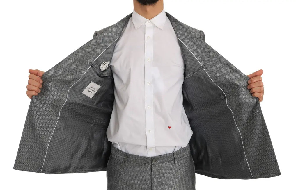 Dolce & Gabbana Black Stretch Crystal Bee Slim Fit Suit - Zeiniez