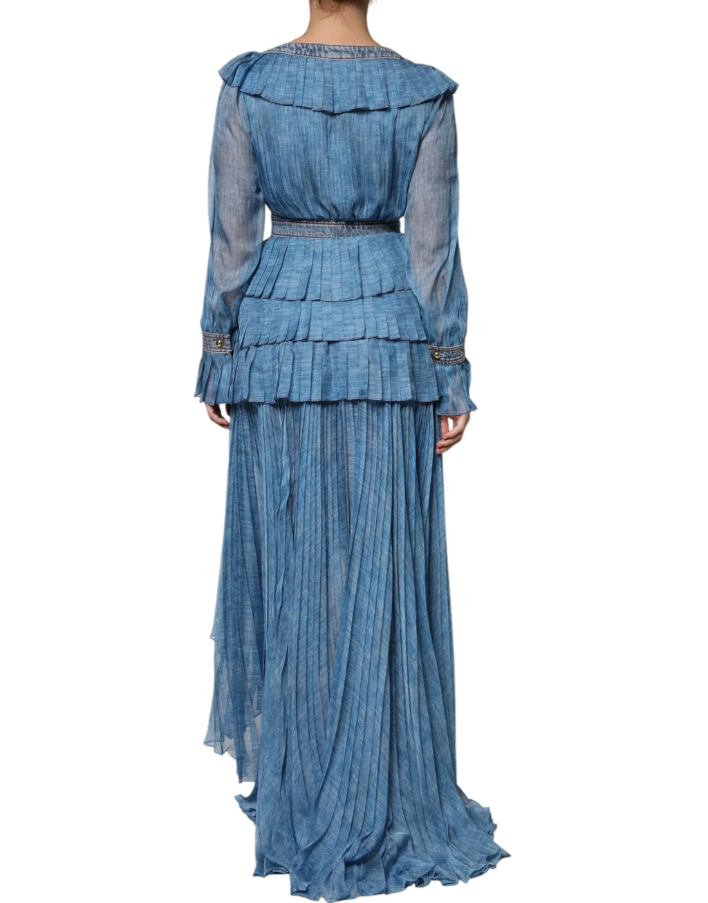 Philosophy Blue Layered Long Sleeve Dress - Zeiniez