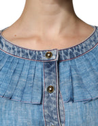 Philosophy Blue Layered Long Sleeve Dress - Zeiniez