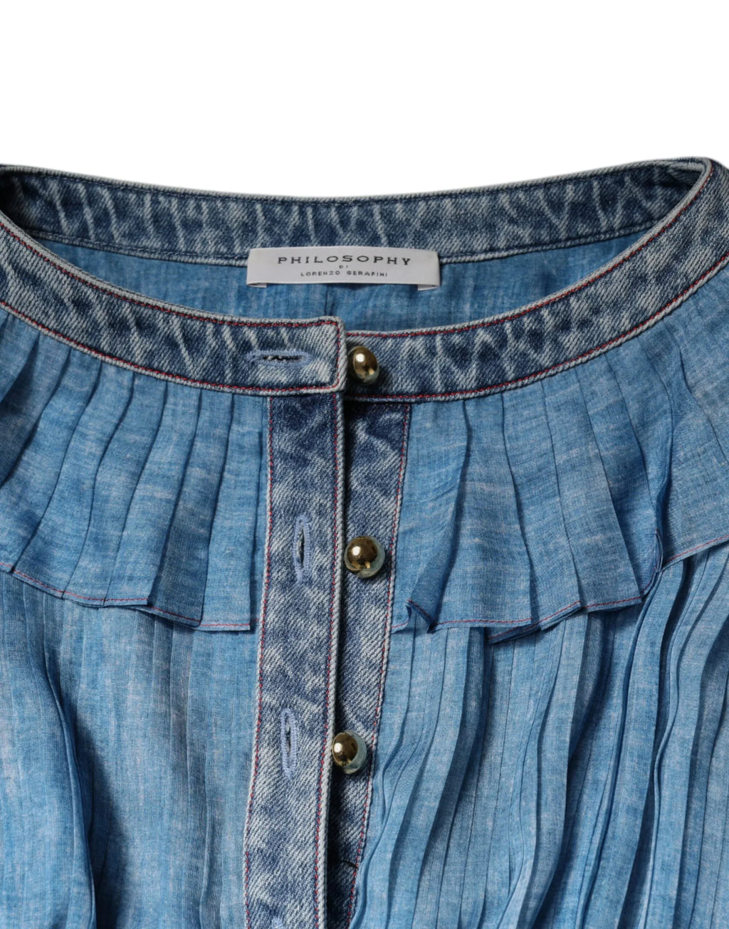 Philosophy Blue Layered Long Sleeve Dress - Zeiniez