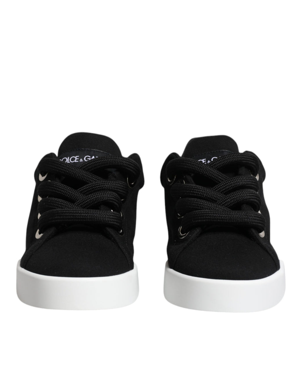 Dolce & Gabbana Black Portofino Low Top Sneakers Shoes - Zeiniez