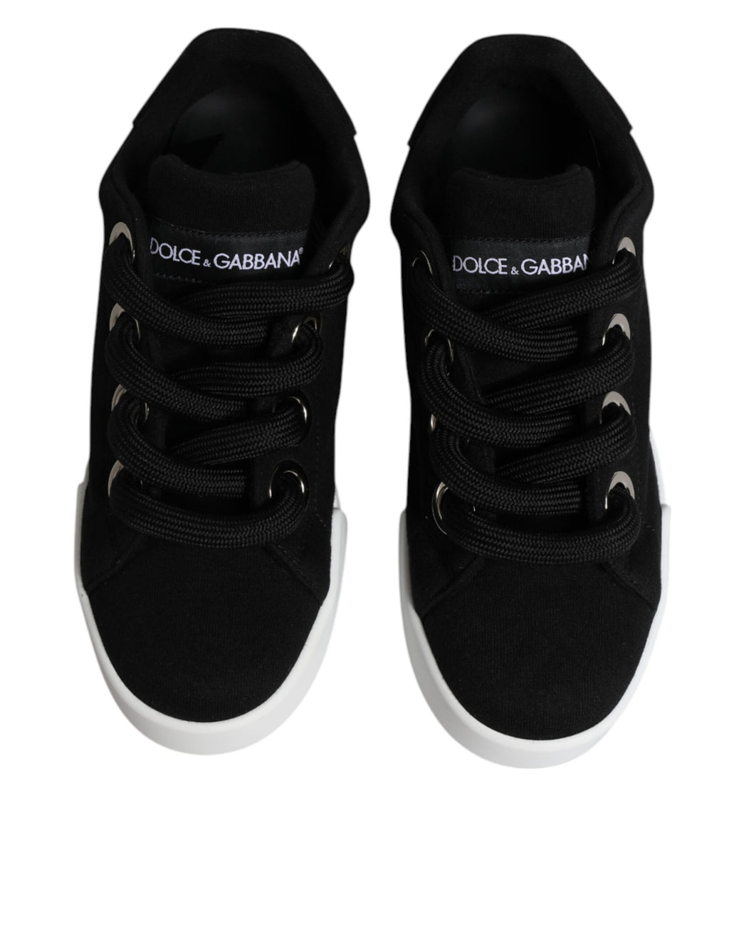 Dolce & Gabbana Black Portofino Low Top Sneakers Shoes - Zeiniez