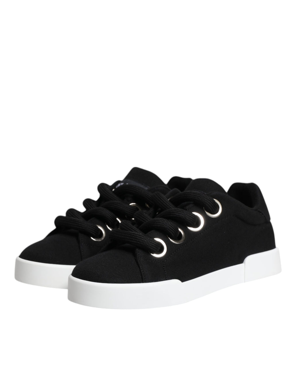 Dolce & Gabbana Black Portofino Low Top Sneakers Shoes - Zeiniez