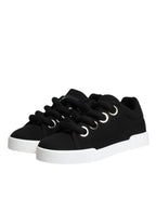 Dolce & Gabbana Black Portofino Low Top Sneakers Shoes - Zeiniez