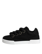 Dolce & Gabbana Black Portofino Low Top Sneakers Shoes - Zeiniez