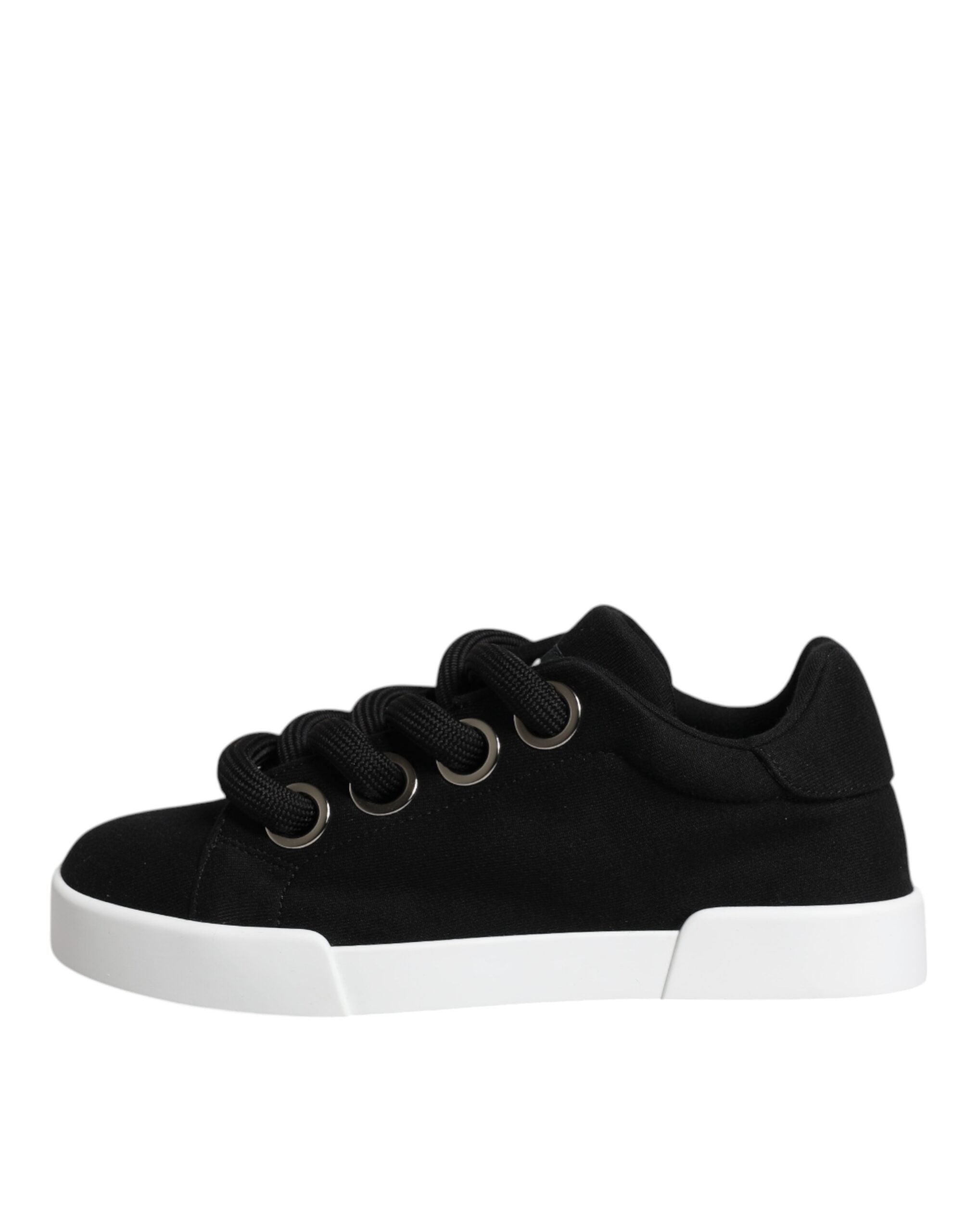 Dolce & Gabbana Black Portofino Low Top Sneakers Shoes - Zeiniez