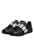 Dolce & Gabbana Black D&G AMORE Low Top Sneakers Shoes - Zeiniez