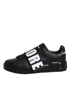 Dolce & Gabbana Black D&G AMORE Low Top Sneakers Shoes - Zeiniez