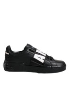 Dolce & Gabbana Black D&G AMORE Low Top Sneakers Shoes - Zeiniez
