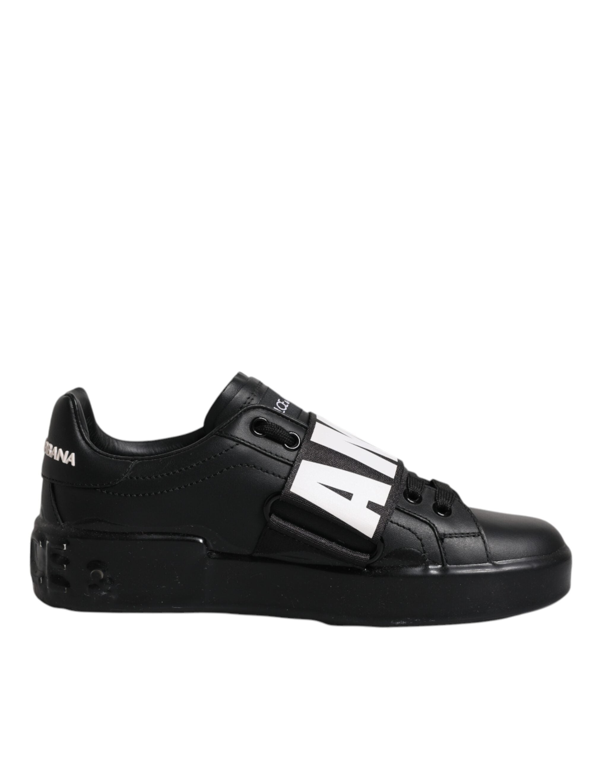Dolce & Gabbana Black D&G AMORE Low Top Sneakers Shoes - Zeiniez