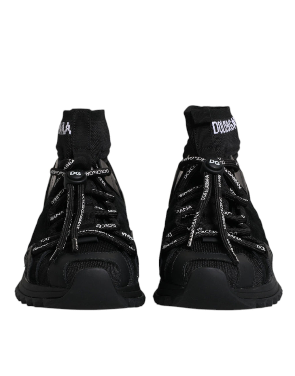 Dolce & Gabbana Black Sorrento Socks Logo Sneakers Shoes - Zeiniez
