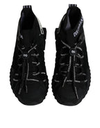 Dolce & Gabbana Black Sorrento Socks Logo Sneakers Shoes - Zeiniez