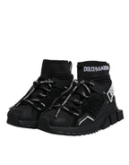 Dolce & Gabbana Black Sorrento Socks Logo Sneakers Shoes - Zeiniez