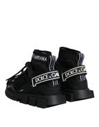 Dolce & Gabbana Black Sorrento Socks Logo Sneakers Shoes - Zeiniez