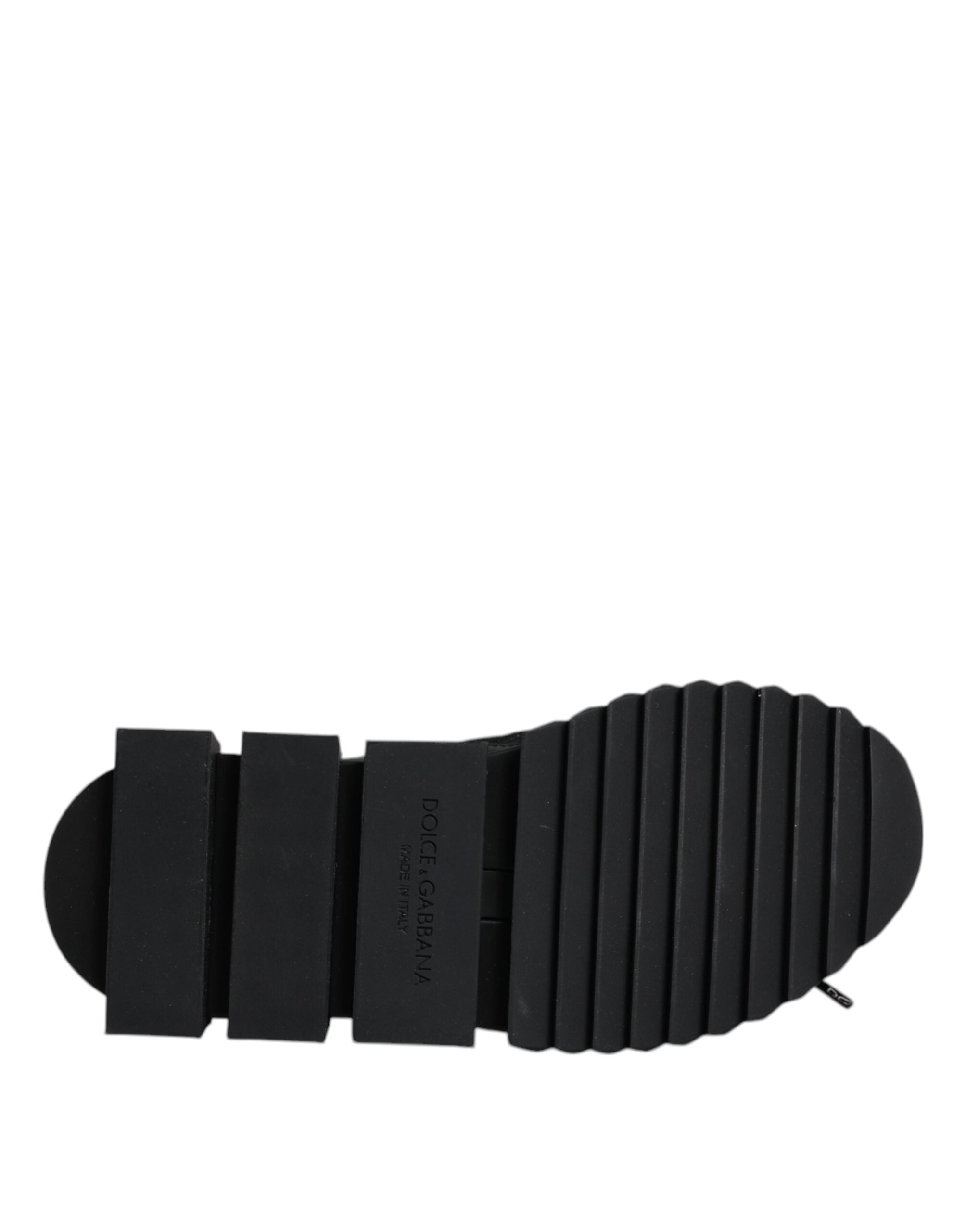 Dolce & Gabbana Black Sorrento Socks Logo Sneakers Shoes - Zeiniez