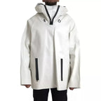 Bottega Veneta White Leather Men Waterproof Jacket Blouson - Zeiniez
