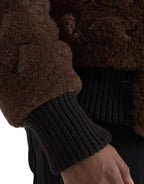 Bottega Veneta Brown Fur Lamb Shearling Coat Jacket - Zeiniez