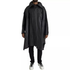 Bottega Veneta Black Leather Hooded Men Trenchcoat Jacket - Zeiniez