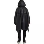 Bottega Veneta Black Leather Hooded Men Trenchcoat Jacket - Zeiniez