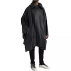 Bottega Veneta Black Leather Hooded Men Trenchcoat Jacket - Zeiniez