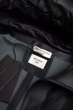 Bottega Veneta Black Leather Hooded Men Trenchcoat Jacket - Zeiniez