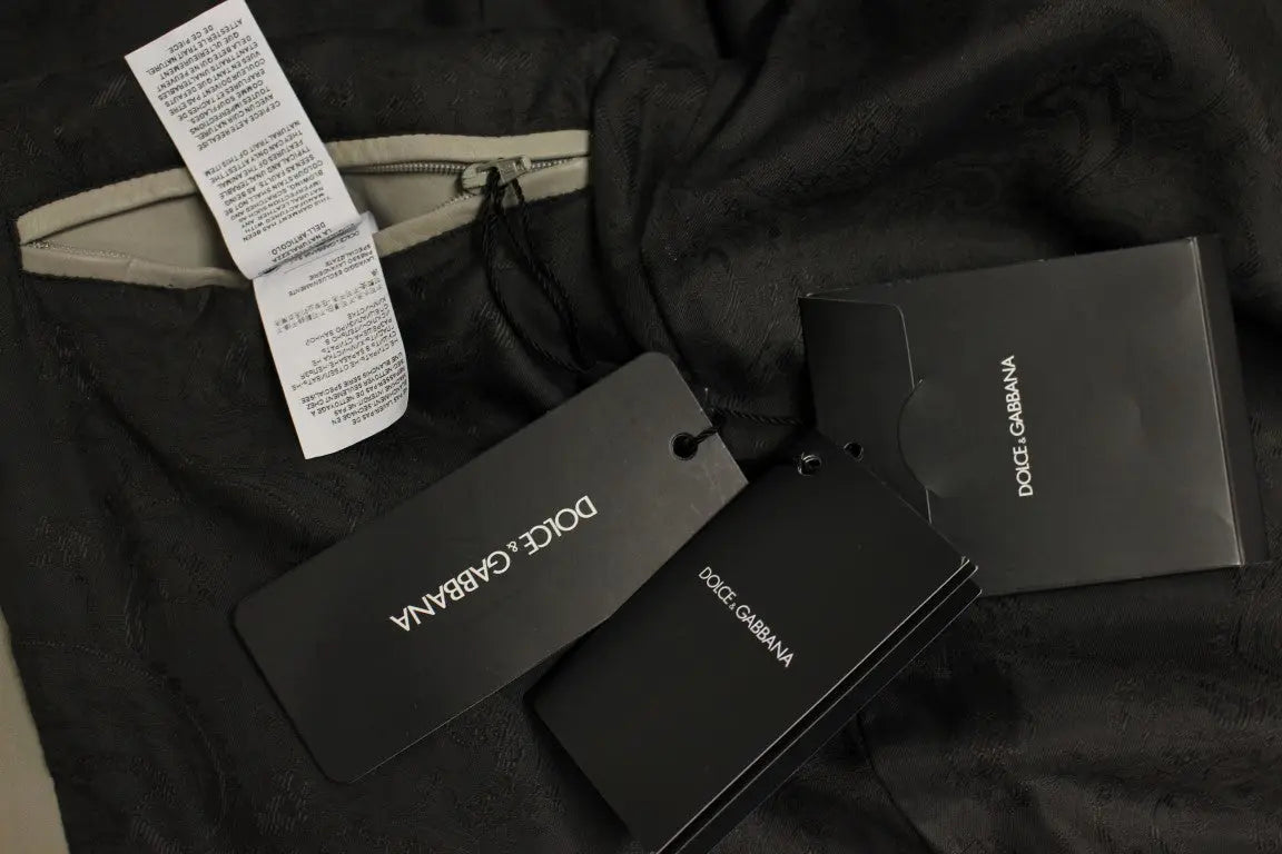 Dolce & Gabbana Beige Leather Jacket Biker Coat Dolce & Gabbana