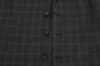 Dolce & Gabbana Gray Wool STAFF Checkered Stretch Vest - Zeiniez
