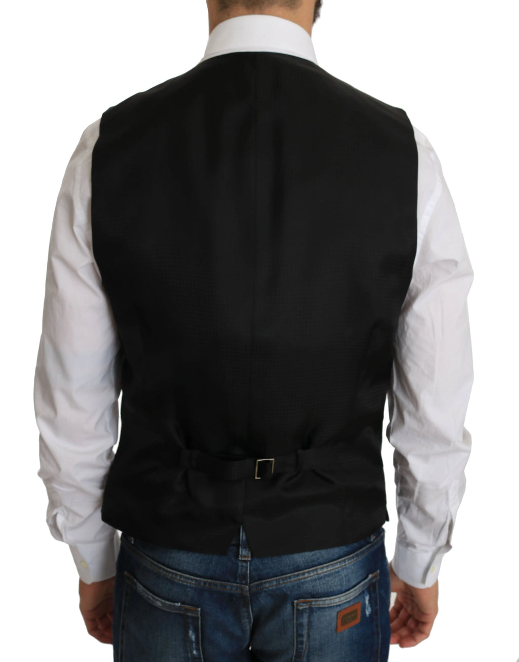 Dolce & Gabbana Black Silk Dress Waistcoat - Zeiniez