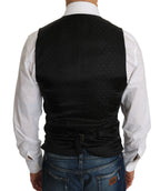 Dolce & Gabbana Black Wool Dress Waistcoat - Zeiniez