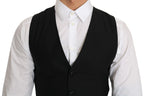 Dolce & Gabbana Black Wool Dress Waistcoat - Zeiniez
