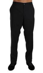 Dolce & Gabbana Black Wool Stretch Formal Trousers - Zeiniez
