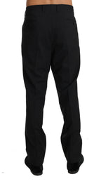 Dolce & Gabbana Black Wool Stretch Formal Trousers - Zeiniez
