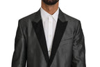 Dolce & Gabbana Gray Patterned MARTINI 2 Piece Suit - Zeiniez