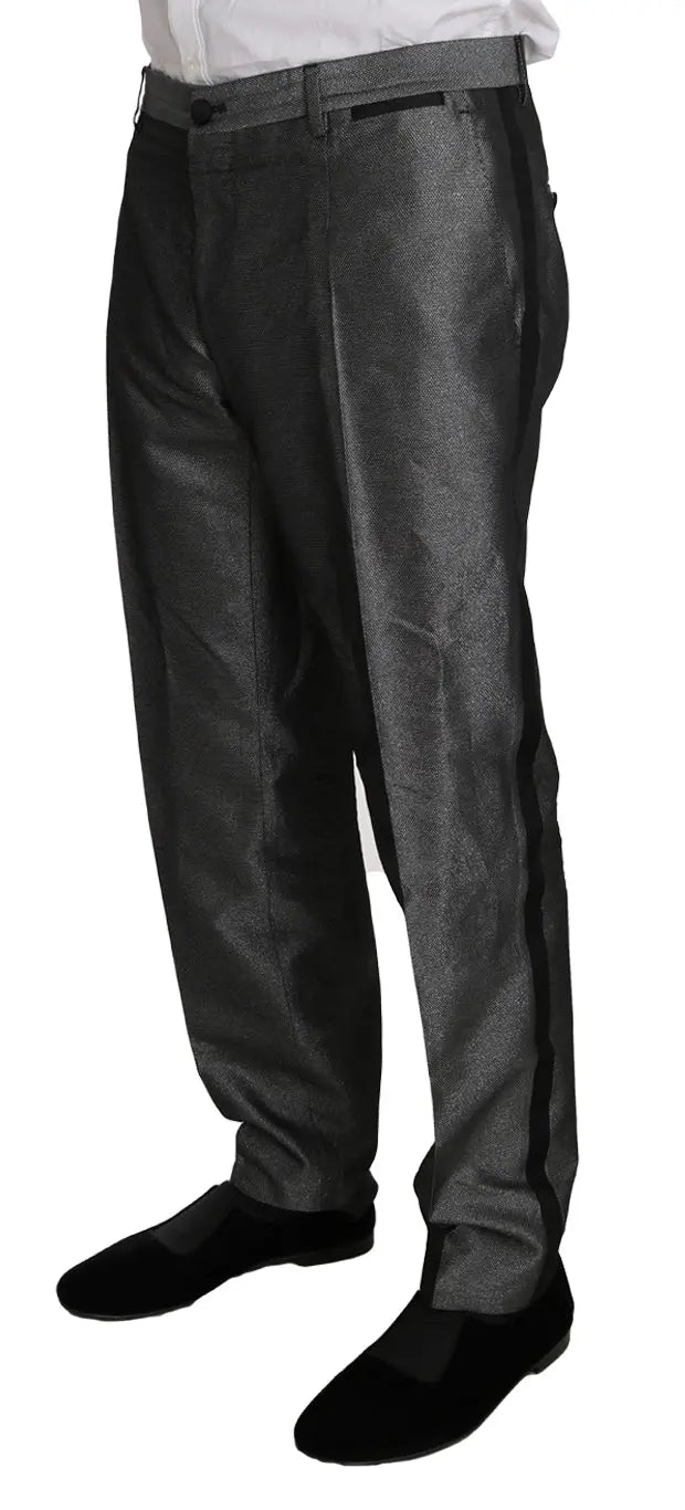 Dolce & Gabbana Gray Patterned MARTINI 2 Piece Suit - Zeiniez