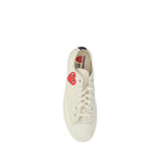 Comme Des Garçons Play x Converse White Cotton Low Top Sneakers - Zeiniez
