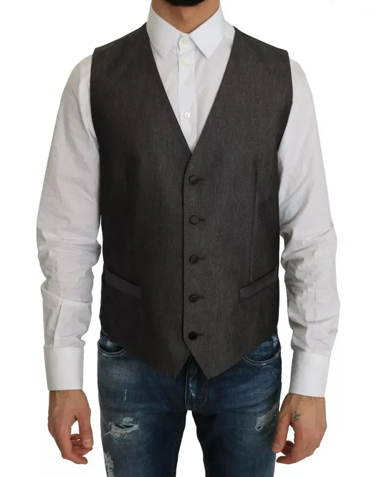 Dolce & Gabbana Gray MARTINI 2 Piece Vest Coat Blazer - Zeiniez