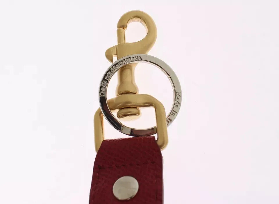 Dolce & Gabbana Multicolor Raffia Leather Clasp Finder Chain Keyring - Zeiniez