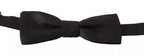 Dolce & Gabbana Gray Dotted Silk Adjustable Neck Bow Tie - Zeiniez
