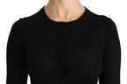 Dolce & Gabbana Black Virgin Wool Long Sleeve Top Blouse Top - Zeiniez