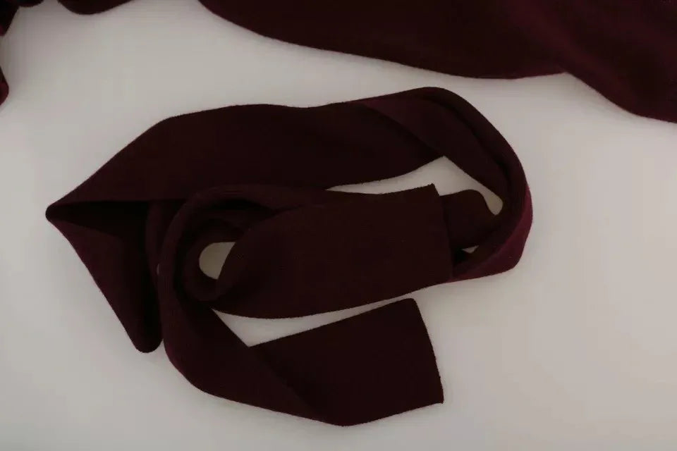 Dolce & Gabbana Bordeaux Cashmere Crown Cardigan Sweater - Zeiniez